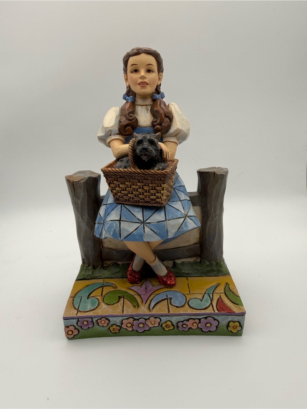 Jim Shore Blue and White Dorothy Figurine with Red Shoes